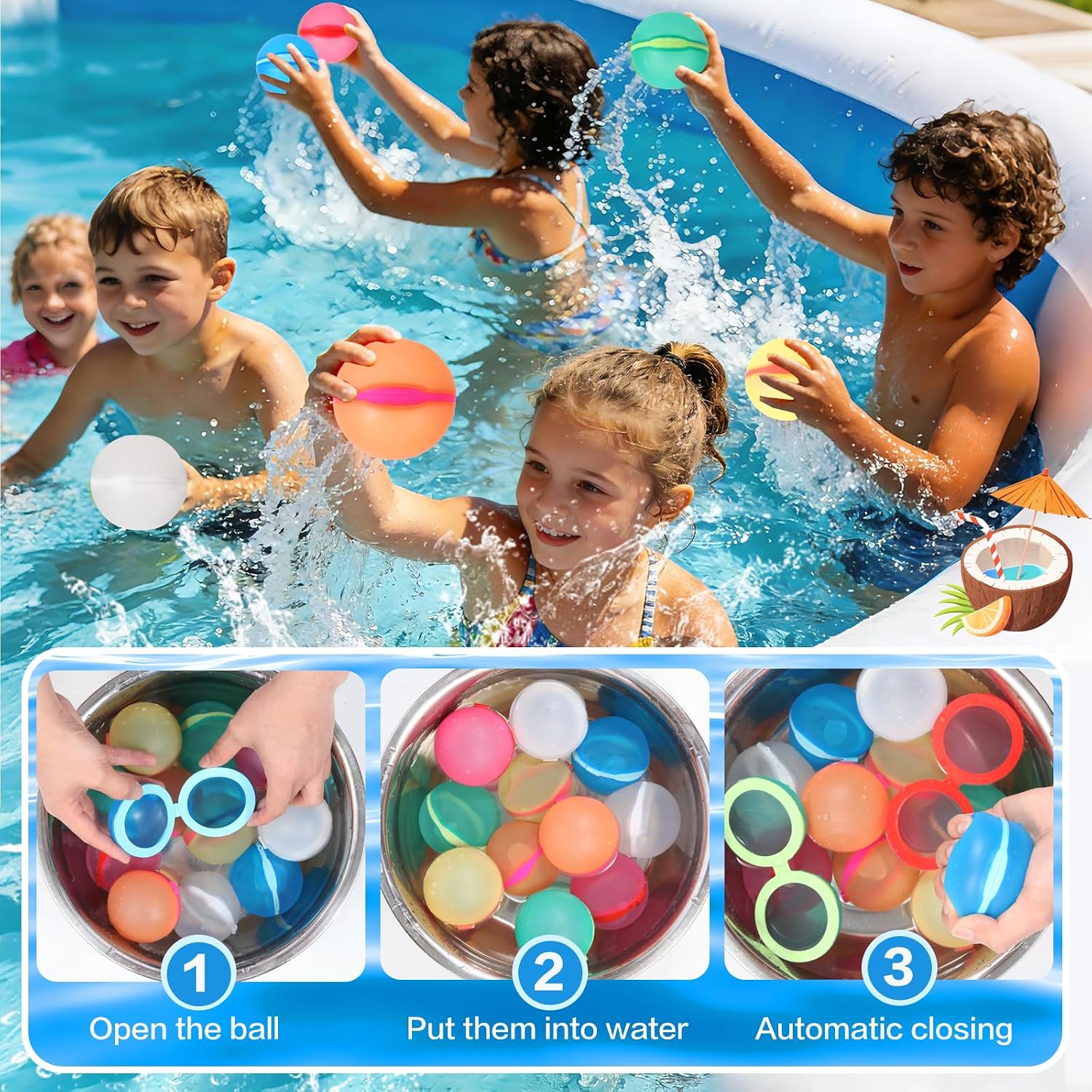 The Fun Stash Reusable Water Balloons